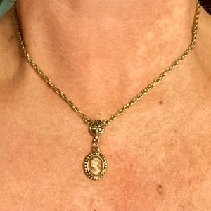 Vintage Gold-tone 16” Cameo Necklace